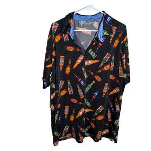 Hawke & Co Beer Polo Shirt Men's 2XL Black Performance Golf Collared Top